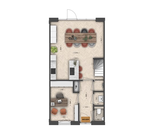 Floorplan - Kanaalstraat Bouwnummer 14, 9301 LT Roden